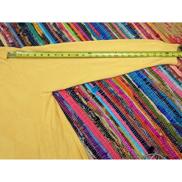 Lyle & Scott Scotland Golf Sweater Pullover Men's M Combed Cotton V-Neck Yellow - Picture 6 of 8